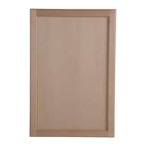 Easthaven Shaker Assembled 24x36x12 in. Frameless Wall Cabinet in Unfinished Beech