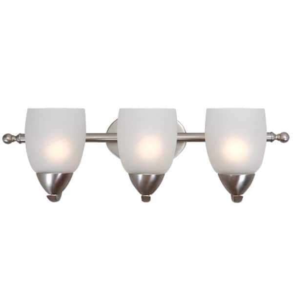 Unbranded Ann 3-Light Brush Nickel Bath Light
