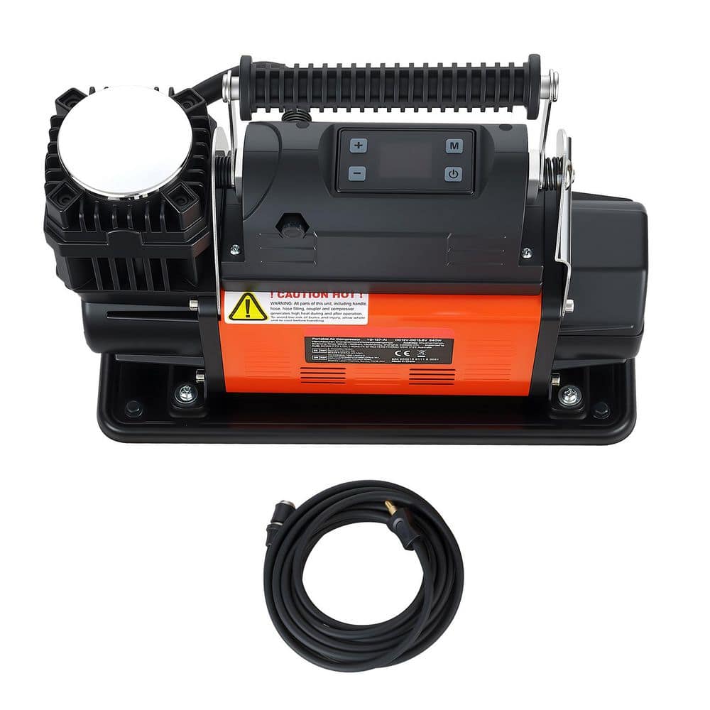 12V Heavy Duty Air Compressor, Auto-Stop Tire Inflator, 7.14 CFM 150 PSI Portable Electric Air Compressor with Adapters price history on PriceWatchPro