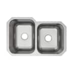 Avenue Undermount Stainless Steel 32 in. Offset Double Bowl Kitchen Sink