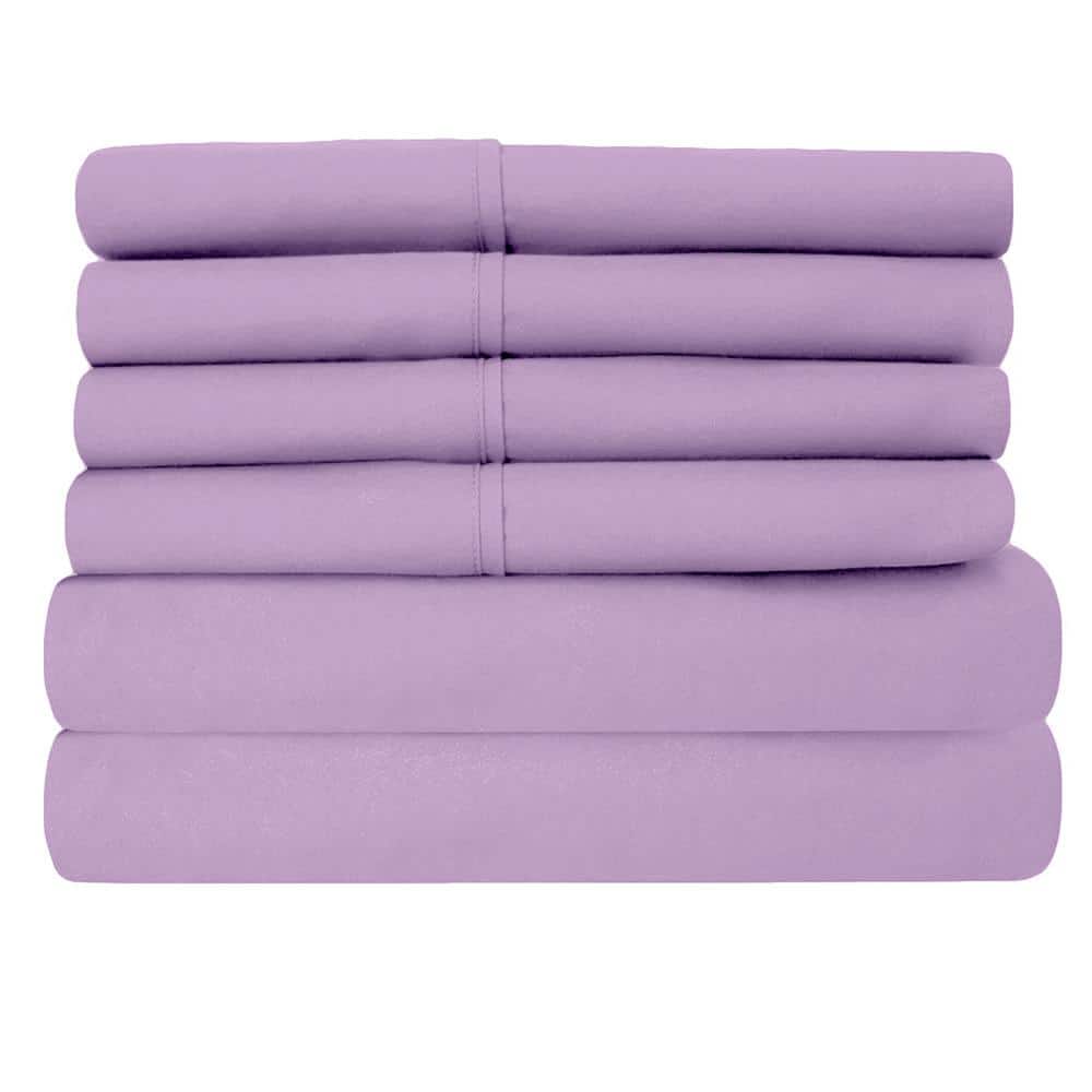 6-Piece Lilac Super-Soft 1600 Series Double-Brushed King Microfiber Bed Sheets Set price history on PriceWatchPro