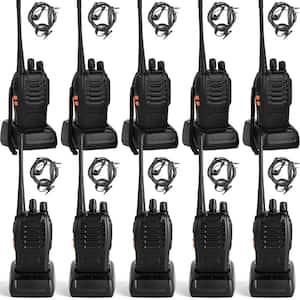 Multi-Function 10 Mile Range Rechargeable Waterproof 2-Way Radio with Charger 10-Pack