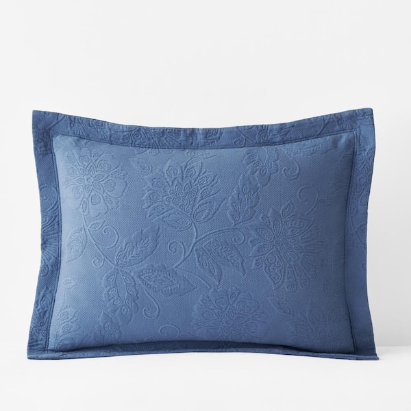 The Company Store Putnam Matelasse Denim Cotton Standard Sham