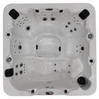6-Person 45-Jet Premium Acrylic Lounger Hot Tub with Bluetooth Sound System and LED Waterfall