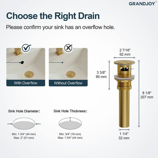GRANDJOY 4 in. Centerset 2 or 3-Hole Double Handle High Arc
