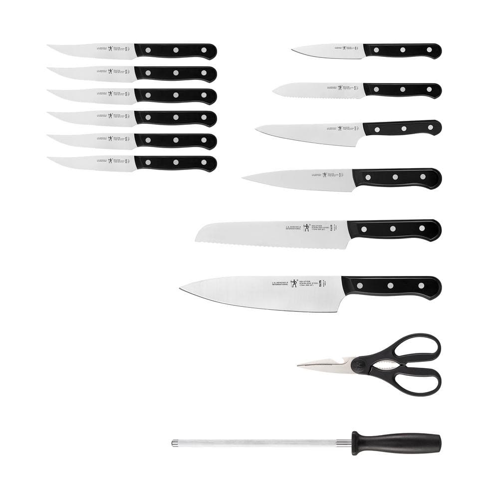 HENCKELS Dynamic Razor-Sharp 15-Piece Knife Set, German Engineered Informed by 100+ Years of Mastery, Chefs Knife, Dark Brown