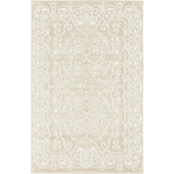 Unique Loom Rushmore Adams Snow White 2' 0 x 3' 0 Area Rug