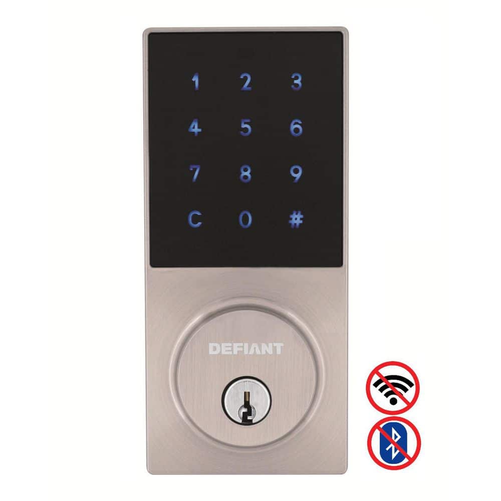 Slim Satin Nickel Electronic Touchpad Deadbolt