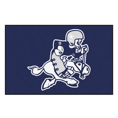 Dallas Cowboys Roundel Rug - 27in. NFL Retro Logo, Cowboy on Horse Logo