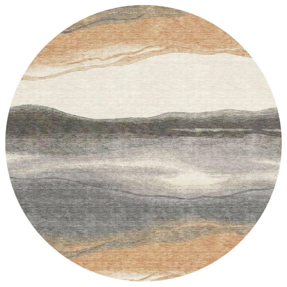 Chantille Machine Washable Indoor/Outdoor Abstract ACN2967 Gray 8 ft. x 8 ft. Round Rug price history on PriceWatchPro