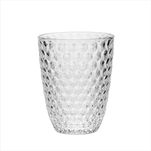 Set of 4 12 oz. Diamond Cut Clear Quality Unbreakable Stemless Acrylic Drinking Glasses