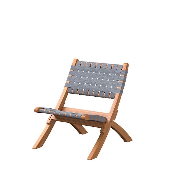 Patio Sense Sava Gray Wood Folding Lawn Chair