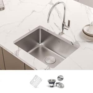 Modena 21 in. Undermount Single Bowl 16-Gauge Stainless Steel Bar Prep Kitchen Sink with Gently Rounded Corners