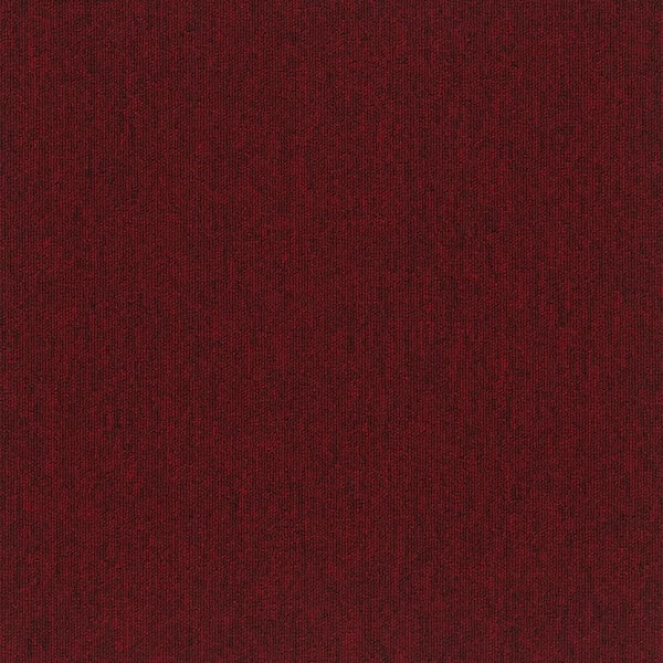 Ryedale - Elrod - Red Commercial/Residential 24 x 24 in. Glue-Down Carpet Tile Square (72 sq. ft.)