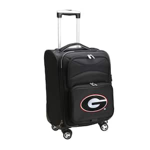 NCAA Georgia 21 in. Black Carry-On Spinner Softside Suitcase