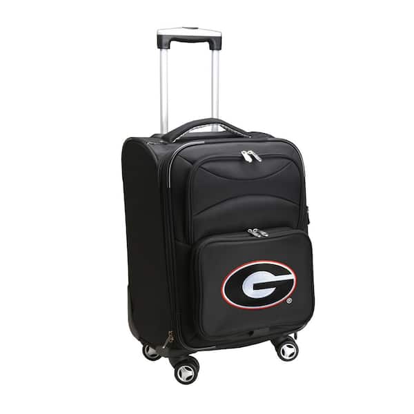 NCAA Georgia 21 in. Black Carry-On Spinner Softside Suitcase