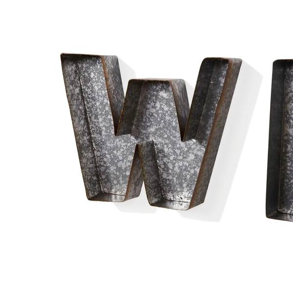 Galvanized 2024 metal letter I.