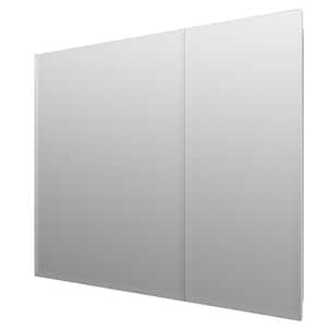 Yana 30 in. W x 26 in. H Rectangular Silver Aluminum Recessed/Surface Mount Medicine Cabinet with Mirror