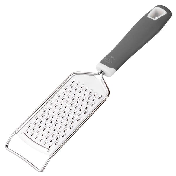 Zulay Kitchen Professional Stainless Steel Flat Handheld Cheese Grater - Grey