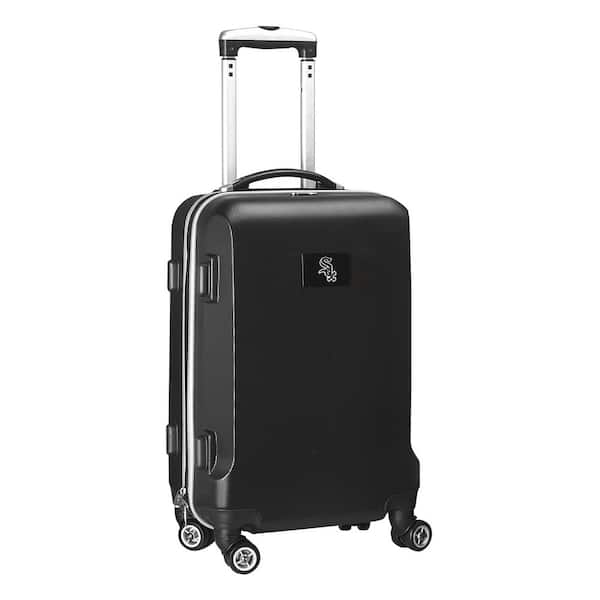 Denco MLB Chicago White Sox Black 21 in. Carry-On Hardcase Spinner Suitcase