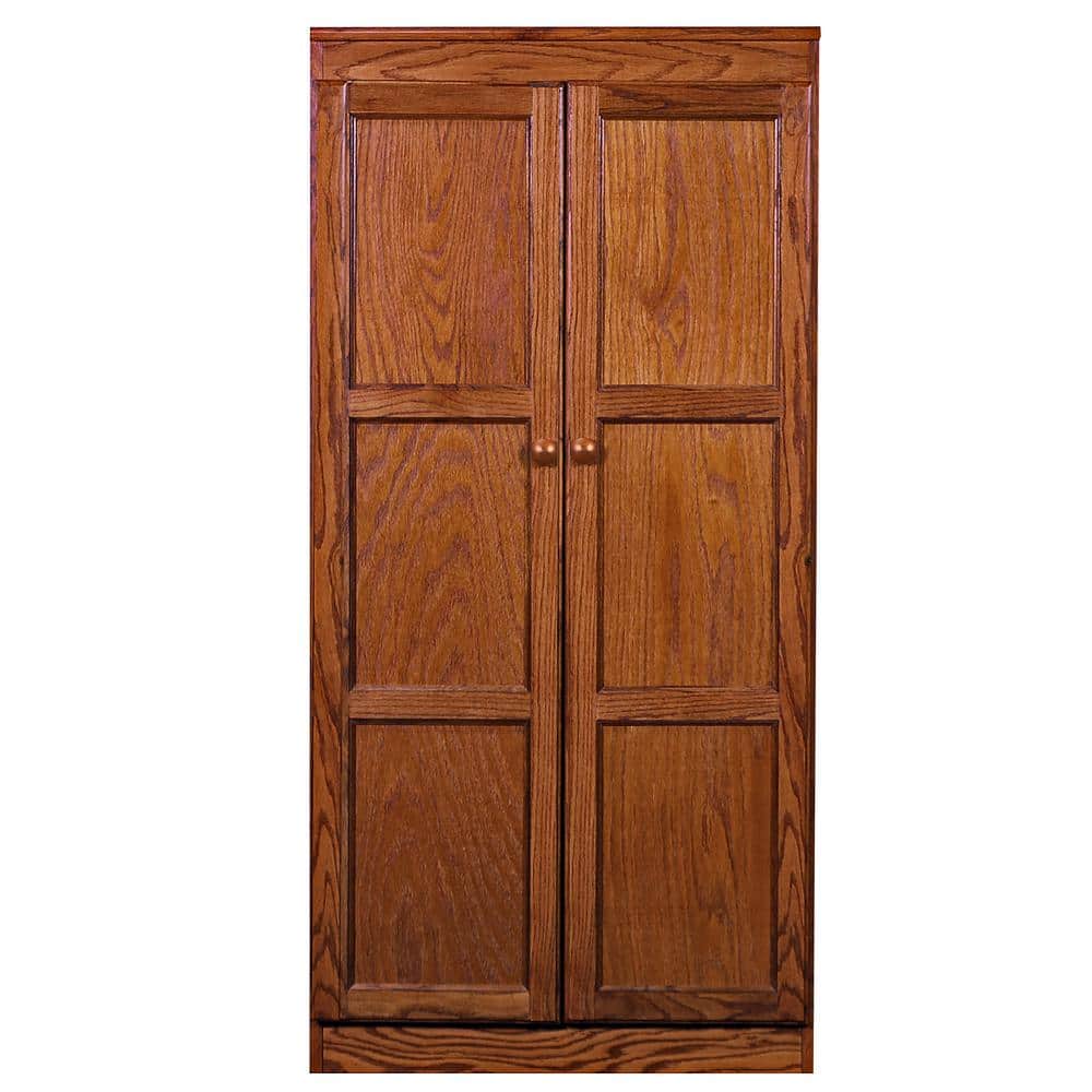 Espresso Oak 60" Office Storage Cabinet with Adjustable Shelves