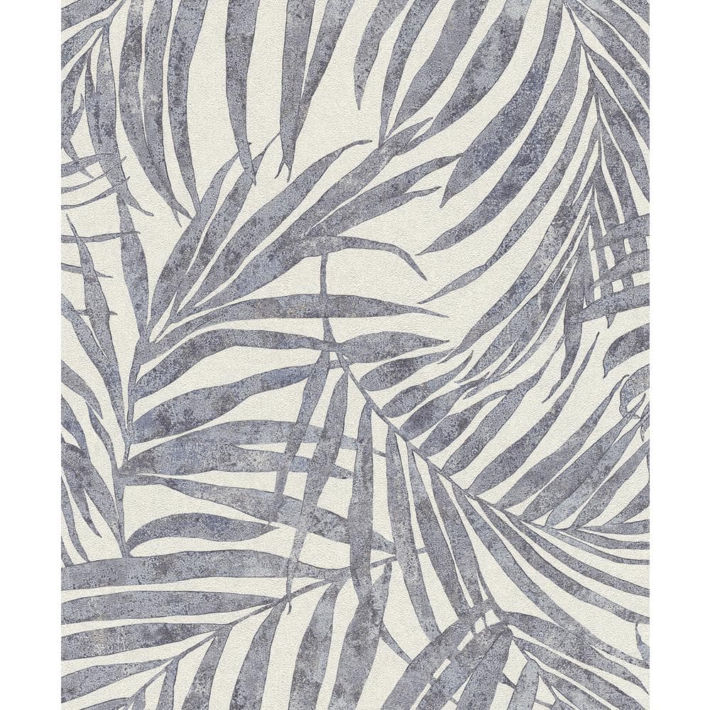 Anzu Slate Frond Vinyl Wallpaper Roll