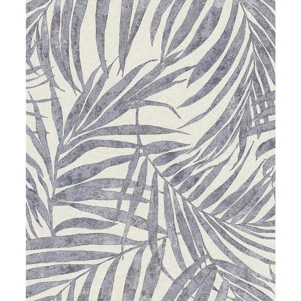 Advantage Anzu Slate Frond Vinyl Wallpaper Roll