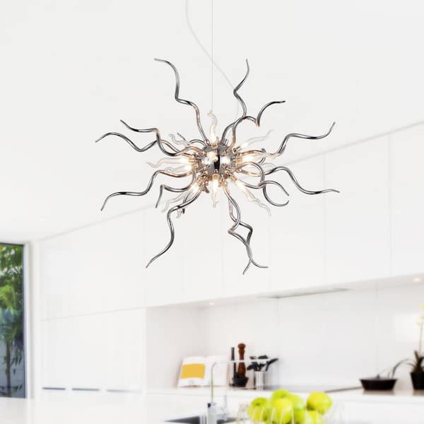 Twist 15 Light Chandelier With Chrome Finish