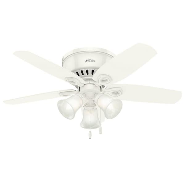 Hunter Builder Low Profile 42 in. Indoor Snow White Ceiling Fan