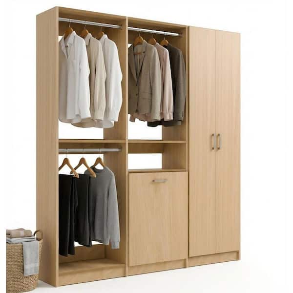 MODULAR CLOSETS Alto Laundry Room 79.5 in W Oak Double Hang, Hang