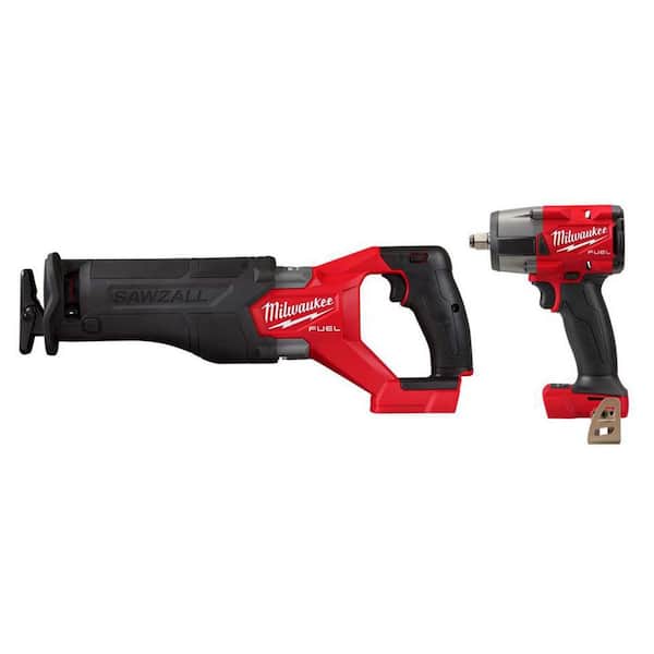 M18 FUEL GEN-2 18V Lithium-Ion Brushless Cordless SAWZALL Reciprocating Saw & M18 FUEL Mid-Torque 1/2 in. Impact Wrench