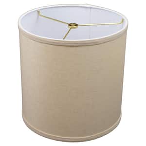 10.5 in. W x 10.5 in. H Natural/Brass Hardware Drum Lamp Shade
