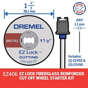 EZ Lock 1-1/2 in. Rotary Tool Mandrel Starter Kit for Metal (6-Piece)
