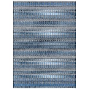 Chantille ACN589 Blue 8 ft. x 10 ft. Machine Washable Indoor/Outdoor Geometric Area Rug