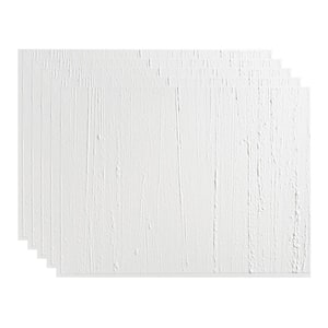 18.25 in. x 24.25 in. x 0.028 in. Rain Vinyl Backsplash Panel in Matte White (5-Pack)