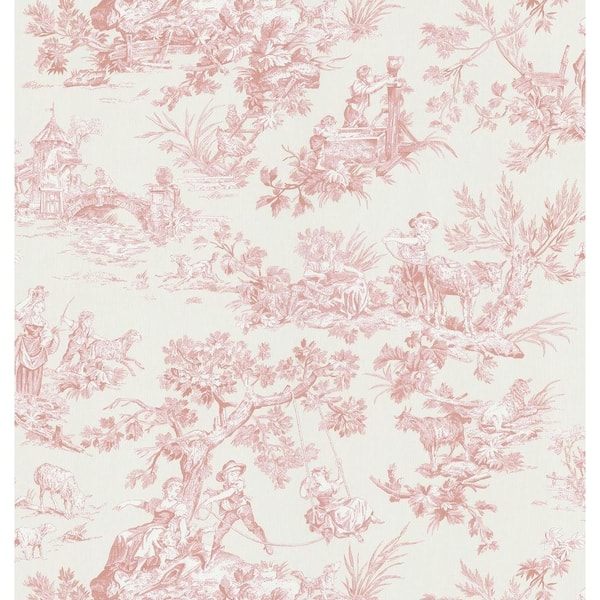 Brewster 56 sq. ft. Toile Wallpaper-DISCONTINUED