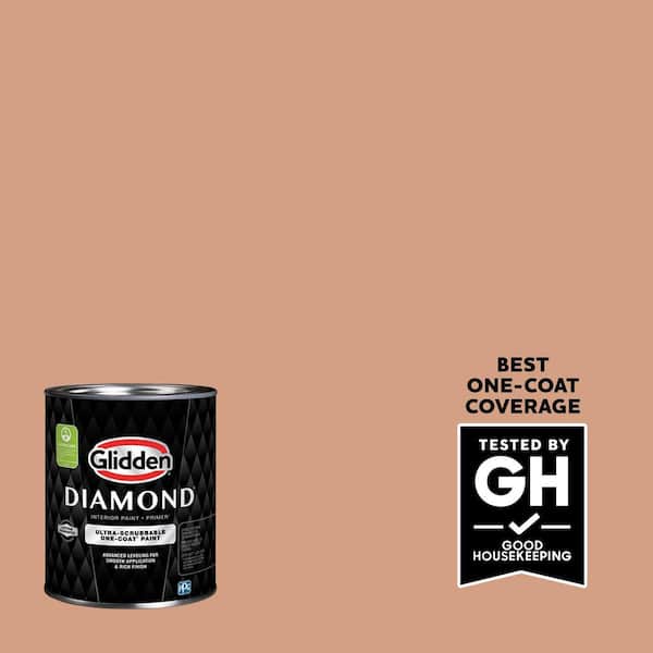 Glidden Diamond 1 qt. #PPG1069-4 Orange Maple Satin Interior Paint with Primer