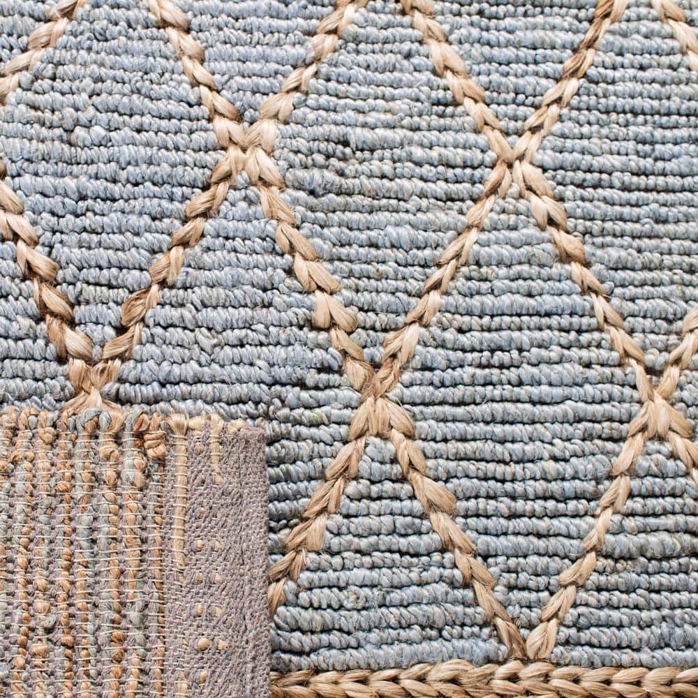 Hand-Knotted Blue Cotton Blend 27" Easy-Care Runner Rug