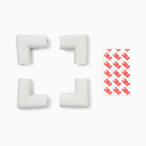 Home Safety Gray Corner Cushion (4-Pack) (Small)