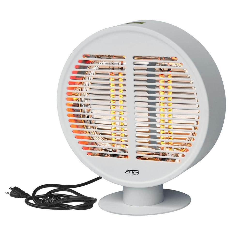 1000W White Utility Electric Patio Heater, Outdoor Infrared Tabletop Heater
