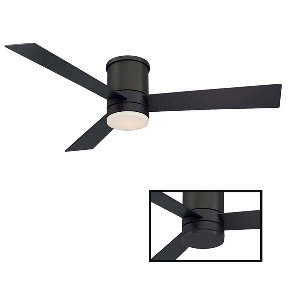 Modern Forms Axis 52 In Led Indoor Outdoor Bronze 3 Blade Smart Flush Mount Ceiling Fan With 3000k Light Kit And Remote Control Fh W1803 52l Bz The Home Depot