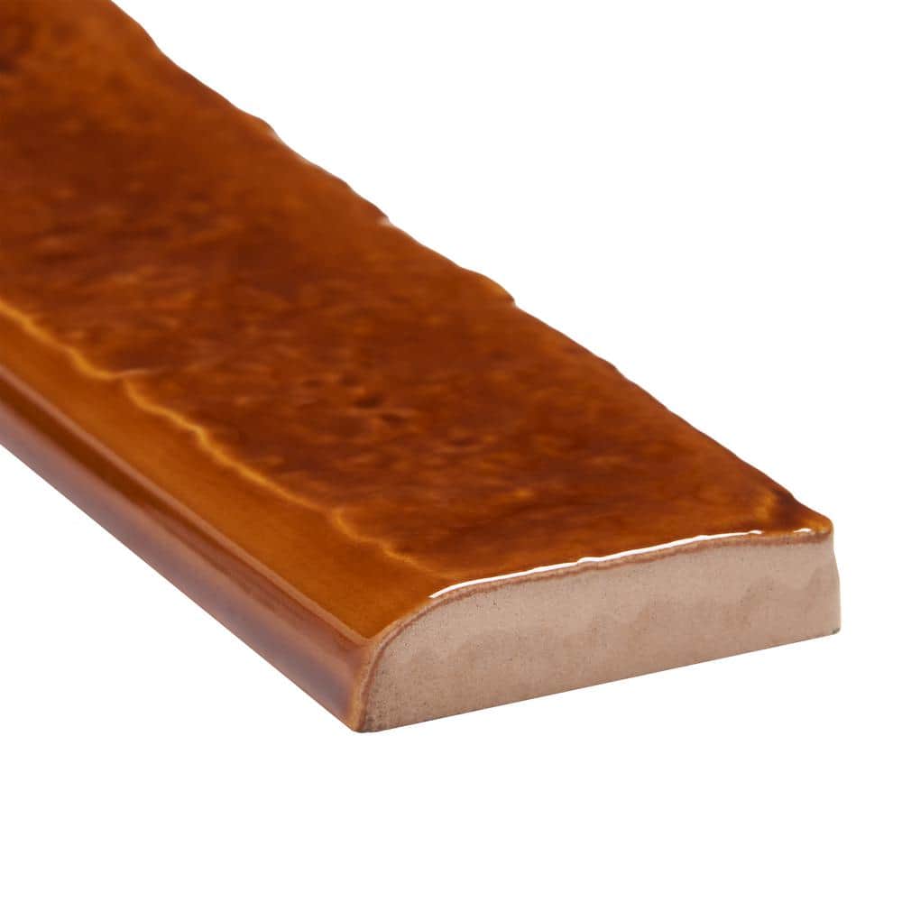 Maven Glossy Brown Ceramic Wall Tile Trim