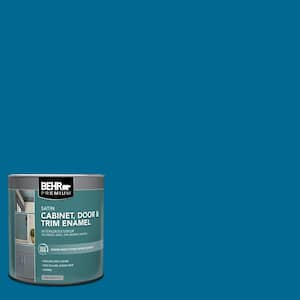 1 qt. #OSHA-1 OSHA SAFETY BLUE Satin Enamel Interior/Exterior Cabinet, Door & Trim Paint