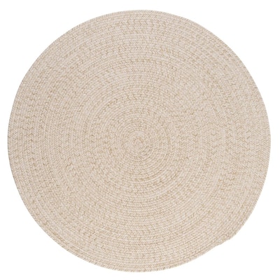 Cicero Natural 10 ft. x 10 ft. Round Braided Area Rug