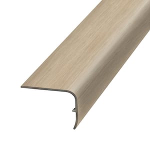 Teak Trail 1.32 in. Thick x 1.88 in. Wide x 78.7 in. Length Vinyl Stair Nose Molding