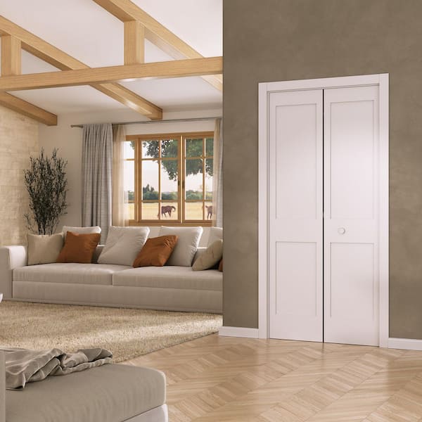 eightdoors 30 in. x 80 in. x 1-3/8 in. 2-Panel Shaker White Prime