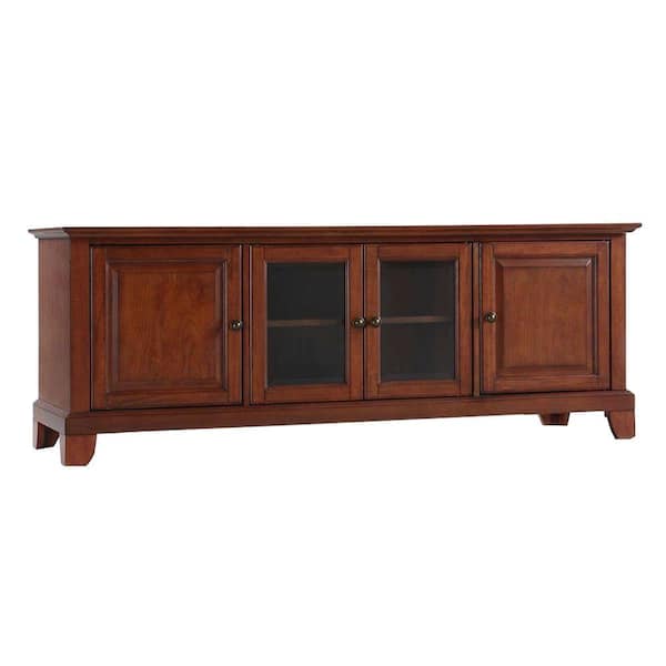 Crosley Newport Low Profile TV Stand in Cherry
