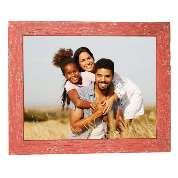 BarnwoodUSA Rustic Farmhouse 11 in. x 14 in. Rustic Red Reclaimed Picture Frame (1.5 in. Molding)