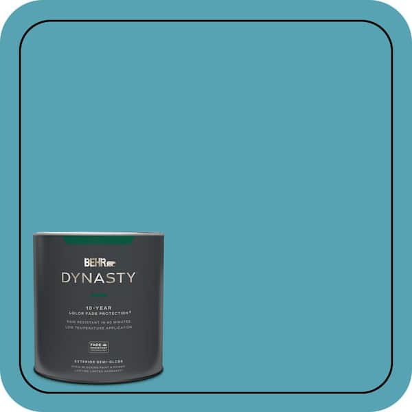 BEHR DYNASTY 1 qt. #M470-5 Explorer Blue Semi-Gloss Enamel Exterior Stain-Blocking Paint & Primer