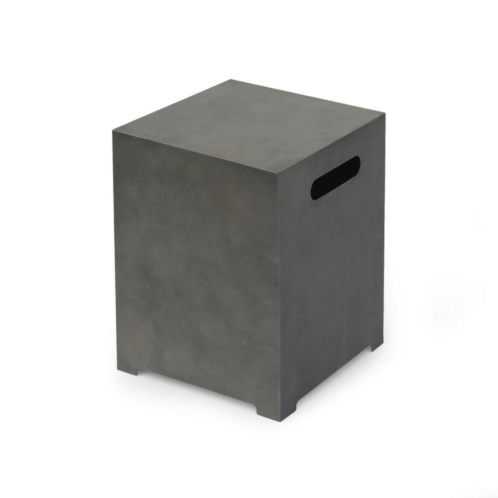 Wellington Rectangular Concrete Gas Fire Pit Table with Tank Holder